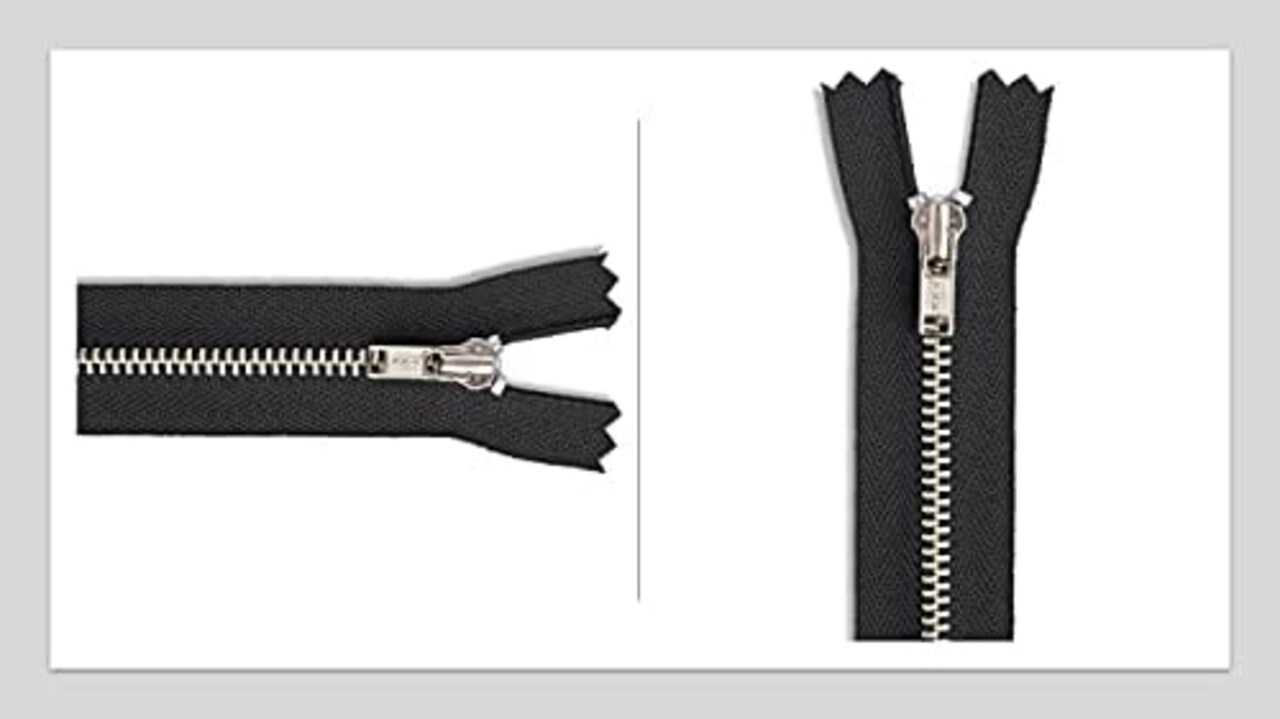 #3 Nickel Pants Light Weight YKK Zippers - Color: Black - Choose Your Length - Made in The United States (1 Zipper Per Pack) (7" Inches)